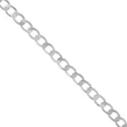 Catena maglia piatta mm. 7,9 argentato x cm. 50