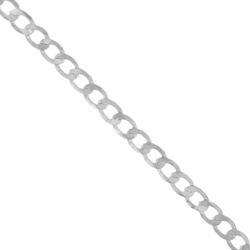 Catena maglia piatta mm. 7,9 argentato x cm. 50