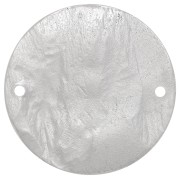 Distanziatore rotondo martellato e striato 30 mm - Argentato x1|raw }}