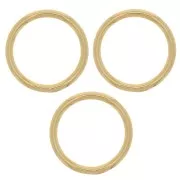 Anello di montaggio e tessitura rotondo per bijoux DIY 20mm Dorato con oro fino x1