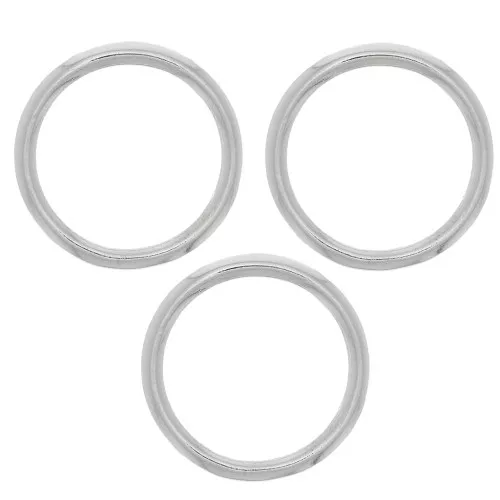 Anello di montaggio e tessitura rotondo per bijoux DIY 15mm Rodio x1