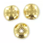 Oro - Perles en verre tchèque rondes 4 mm 24 K Gold Plated x50 Perles en verre tchèque rondes 4 mm 24 K Gold Plated x50