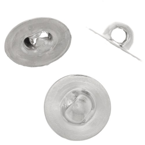 Coda di bottone 11 mm da decorare - Rodio x1