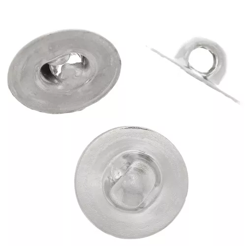 Coda di bottone 11 mm da decorare - Rodio x1
