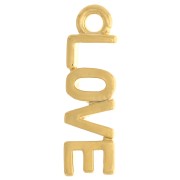 Ciondolo "Love" 11.5x3.5 mm - Dorato x1|raw }}