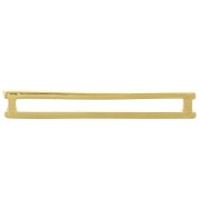 Distanziatori rettangolari per Miyuki Delica 27x4mm - Dorato con oro fino x5