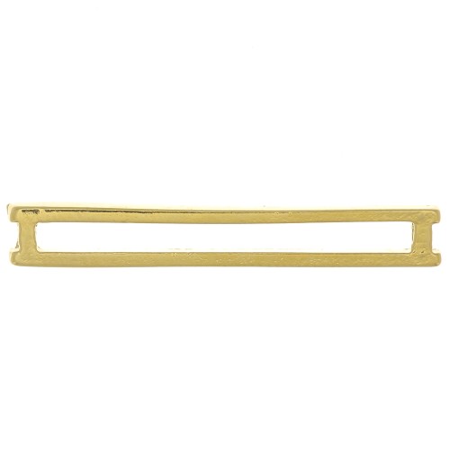 Distanziatori rettangolari per Miyuki Delica 27x4mm - Dorato con oro fino x5