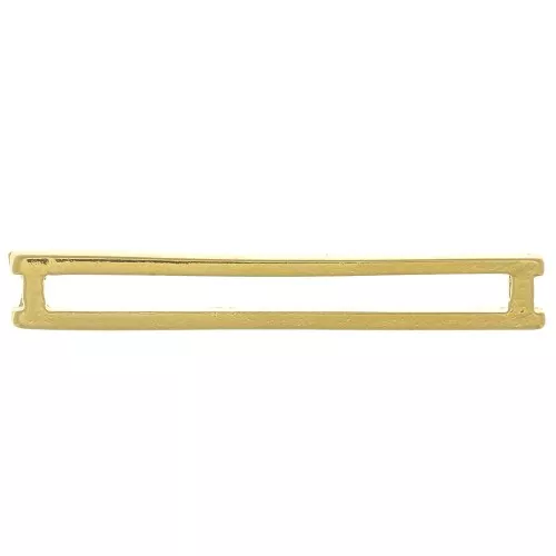 Distanziatori rettangolari per Miyuki Delica 27x4mm - Dorato con oro fino x5