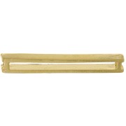 Distanziatori rettangolari per Miyuki Delica 27x4mm - Dorato con oro fino x5