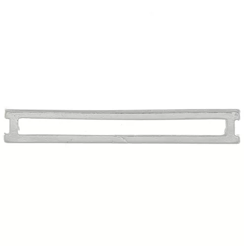 Distanziatori rettangolari per Miyuki Delica 27x4mm - Placcatura argento Fino x5