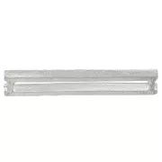 Distanziatori rettangolari per Miyuki Delica 27x4mm - Placcatura argento Fino x5