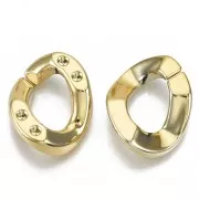 Collegamento ovale in acrilico ritorto 26x21 mm pour cabochon 1088 1.8 - dorato x1