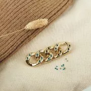 Collegamento ovale in acrilico ritorto 26x21mm per cabochon 1088 1.8-Argentato x