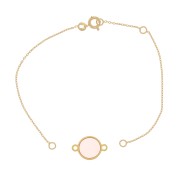 Bracciale distanziatore a maglia forzatina 18 cm - placcato oro 3 micron x1