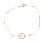 Bracciale distanziatore a maglia forzatina 18 cm - placcato oro 3 micron x1