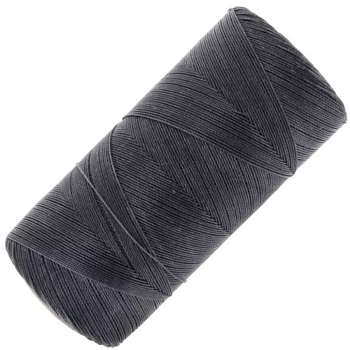 Bobina di filo cerato Linhasita per micro macramè 0,35 mm - Antracite (209) x448m