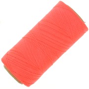 Bobina di filo cerato Linhasita per micro macramè 0,35 mm - Fluo Coral (394) x448m