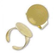 Base per incollare mm. 18 Dorato con oro finox1