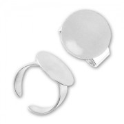 Base per incollare mm. 18 argentato x1|raw }}