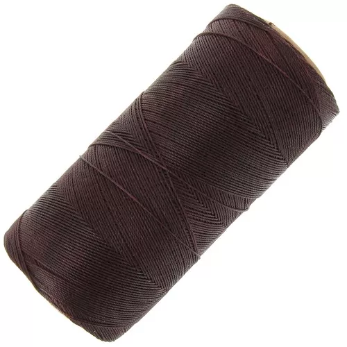 Bobina di filo cerato Linhasita per micro macramè 0,35 mm - Ebano (555) x448m