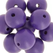 Perla tonda in legno mm. 20 Purple x5
