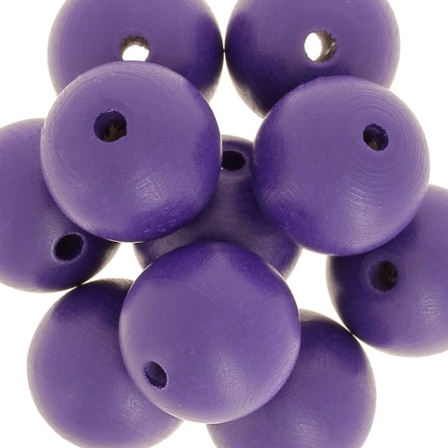 Perla tonda in legno mm. 20 Purple x5