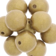 Perla tonda in legno mm. 20 Dorato x5|raw }}