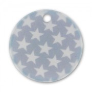 Zecchino stampato mm. 20 Stelle Grigio/Bianco x1