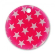 Zecchino stampato mm. 20 Stelle Fucsia/Bianco x1|raw }}