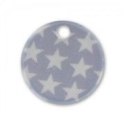 Zecchino stampato mm. 15 Stelle Grigio/Bianco x1