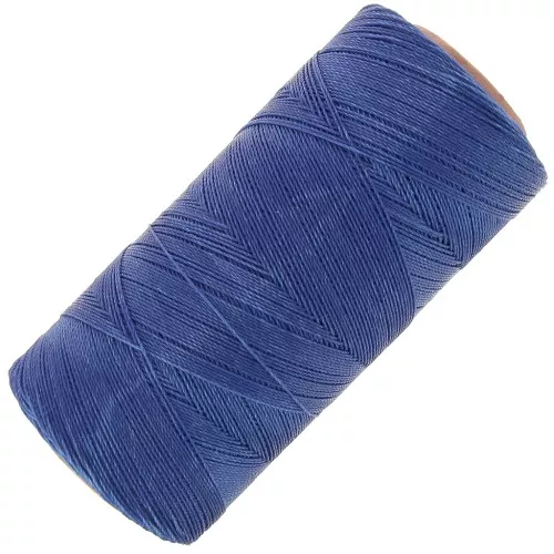 Bobina di filo cerato Linhasita per micro macramè 0,35 mm - Lapis Blue (298) x448m