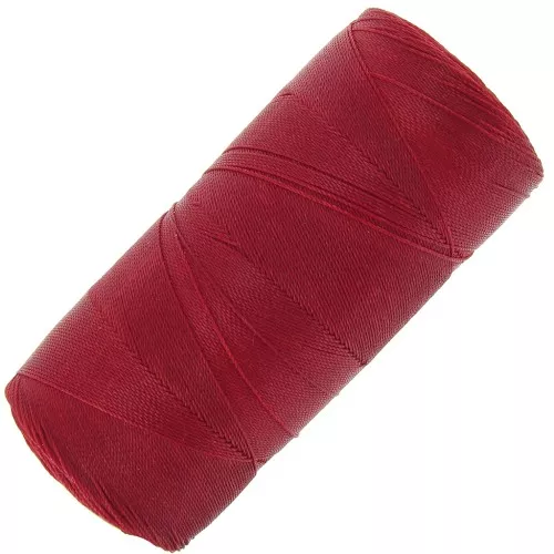 Bobina di filo cerato Linhasita per micro macramè 0,35 mm - Rosso scuro (44) x448m