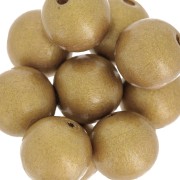 Perle tonde in legno mm. 15 Dorato x5|raw }}