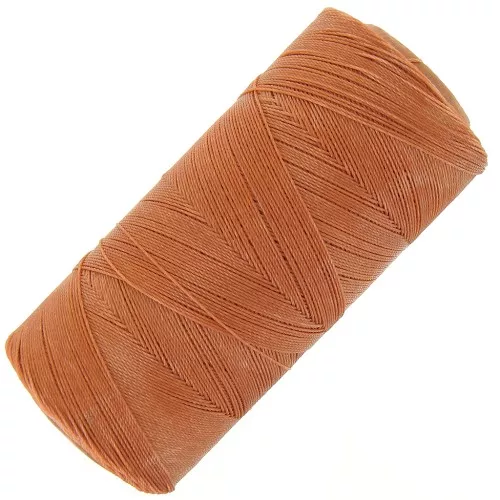 Bobina di filo cerato Linhasita per micro macramè 0,35 mm - Caramello (203) x448m