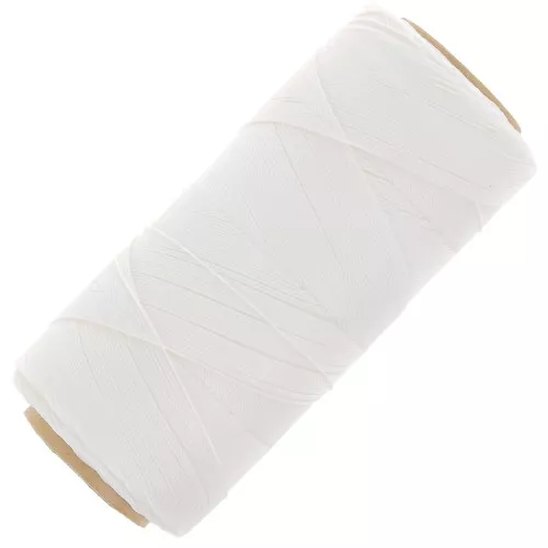 Bobina di filo cerato Linhasita per micro macramè 0,35 mm - Bianco (BCO ALV) x448m