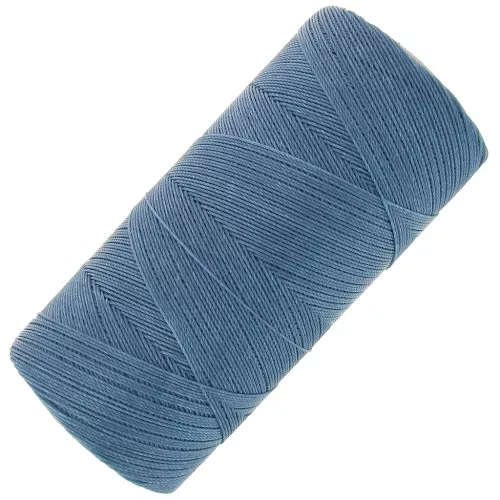 Bobina di filo cerato Linhasita per micro macramè 0,35 mm - blu Capri (226) x448m