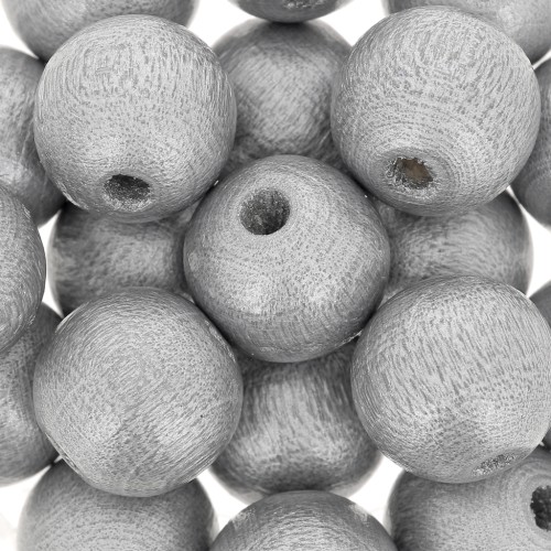 Tonde in legno mm. 10 Argentato x10