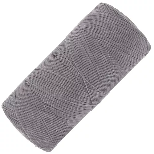Bobina di filo cerato Linhasita per micro macramè 0,35 mm - Grigio (208) x448m