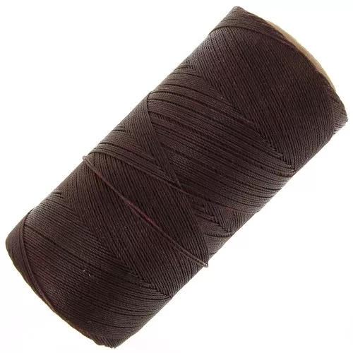 Bobina di filo cerato Linhasita per micro macramè 0,35 mm - Marrone (259) x448m