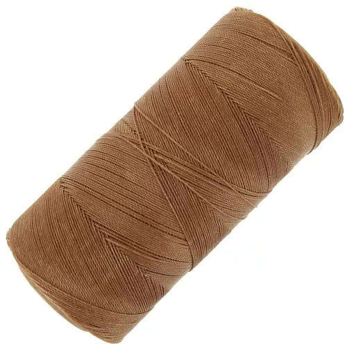 Bobina di filo cerato Linhasita per micro macramè 0,35 mm - Oro vecchio (604) x448m