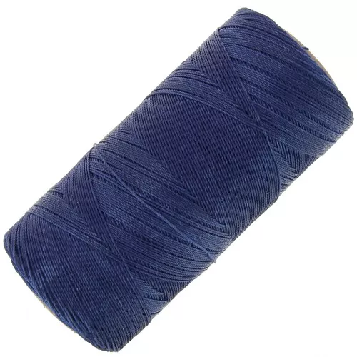 Bobina di filo cerato Linhasita per micro macramè 0,35 mm - Blu Navy (70) x448m