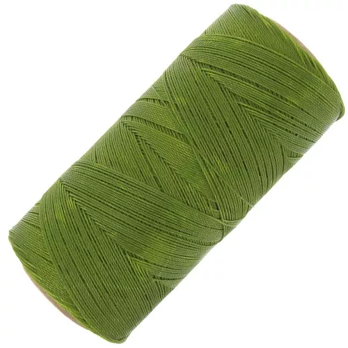 Bobina di filo cerato Linhasita per micro macramè 0,35 mm - Verde erba (352) x448m