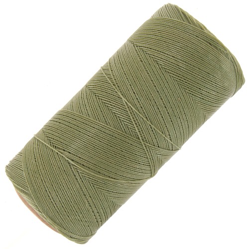 Filo cerato Linhasita per micro macramè 0,35 mm - Verde militare (90) x448 m