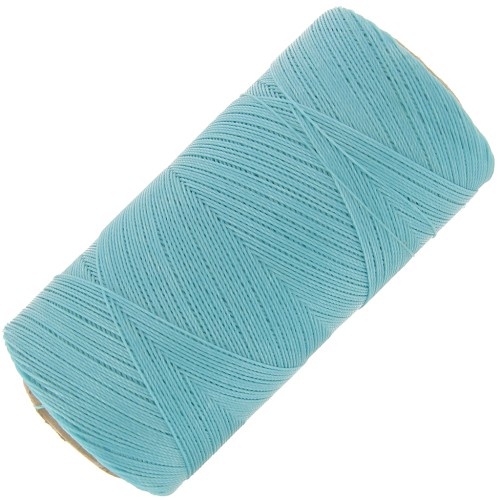 Bobina di filo cerato Linhasita per micro macramè 0,35 mm - Baby Blue (398) x448m