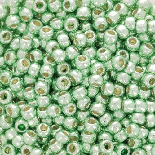 Rocaille Toho 8/0 TO8RPF570 - PF Galvanized Mint Green x8g