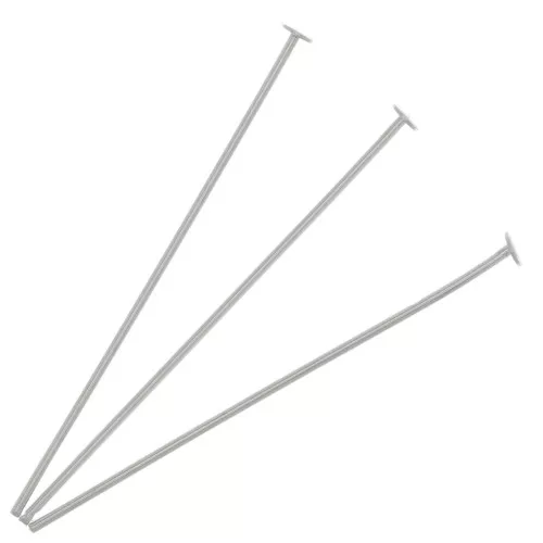 Chiodini a testa piatta 30x0,6 mm in argento 925 x10