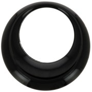 Pendente a cerchio scavato in resina opaca 44 mm -Nero x1