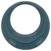 Pendente a cerchio scavato in resina opaca 44 mm - Blu pavone x1