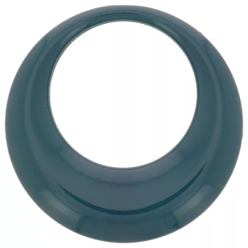 Pendente a cerchio scavato in resina opaca 44 mm - Blu pavone x1