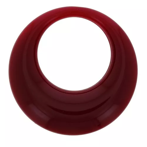 Pendente a cerchio scavato in resina opaca 34.5 mm - Bordeaux x1